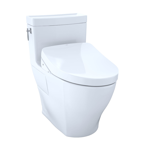 TOTO Aimes One-Piece Toilet w/ WASHLET+ S500e in Cotton, 1.28 GPF, Auto Flush - TOTO MW6263046CEFGA#01