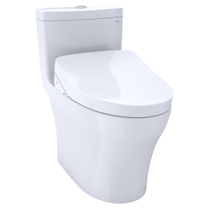 TOTO Aquia IV One-Piece Toilet w/ WASHLET+ S500e in Cotton, 1.28 or 0.8 GPF, Auto Flush - TOTO MW6463046CEMFGA#01